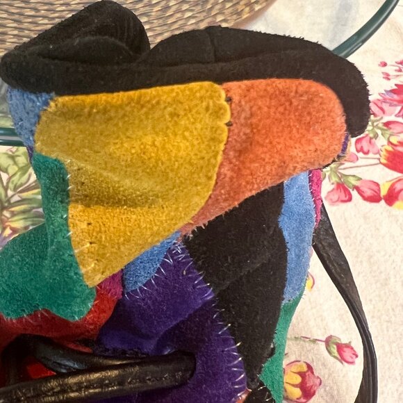 GINO Vintage 80's Suede & Leather Draw String Bucket Bag - Picture 13 of 16